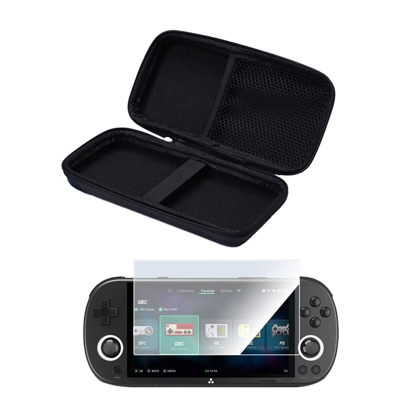 Gaming Accessories Console - ポータブル EVA キャリングバッグ Trimui スマートプロアクセサリー用ハンドヘルドゲームコンソールスクリーンプロテクター 9H