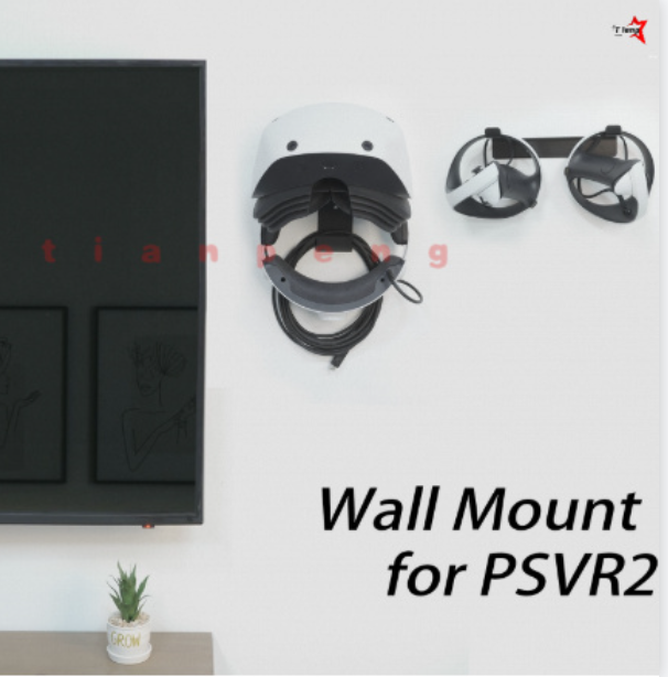 Gaming Accessories Wall Mount - WYORESY for Monzlteck PSVR1/PSVR2 VR ヘッドセット壁掛けブラケットマルチ角度調整可能な家庭用ゲームアクセサリートレイ