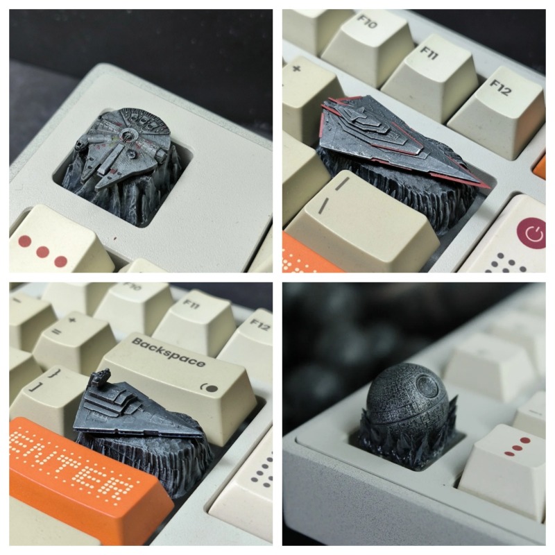 Gaming Accessories To 3D Print - オリジナル手作り樹脂 3D プリントデススター職人カスタム DIY キーキャップ PC