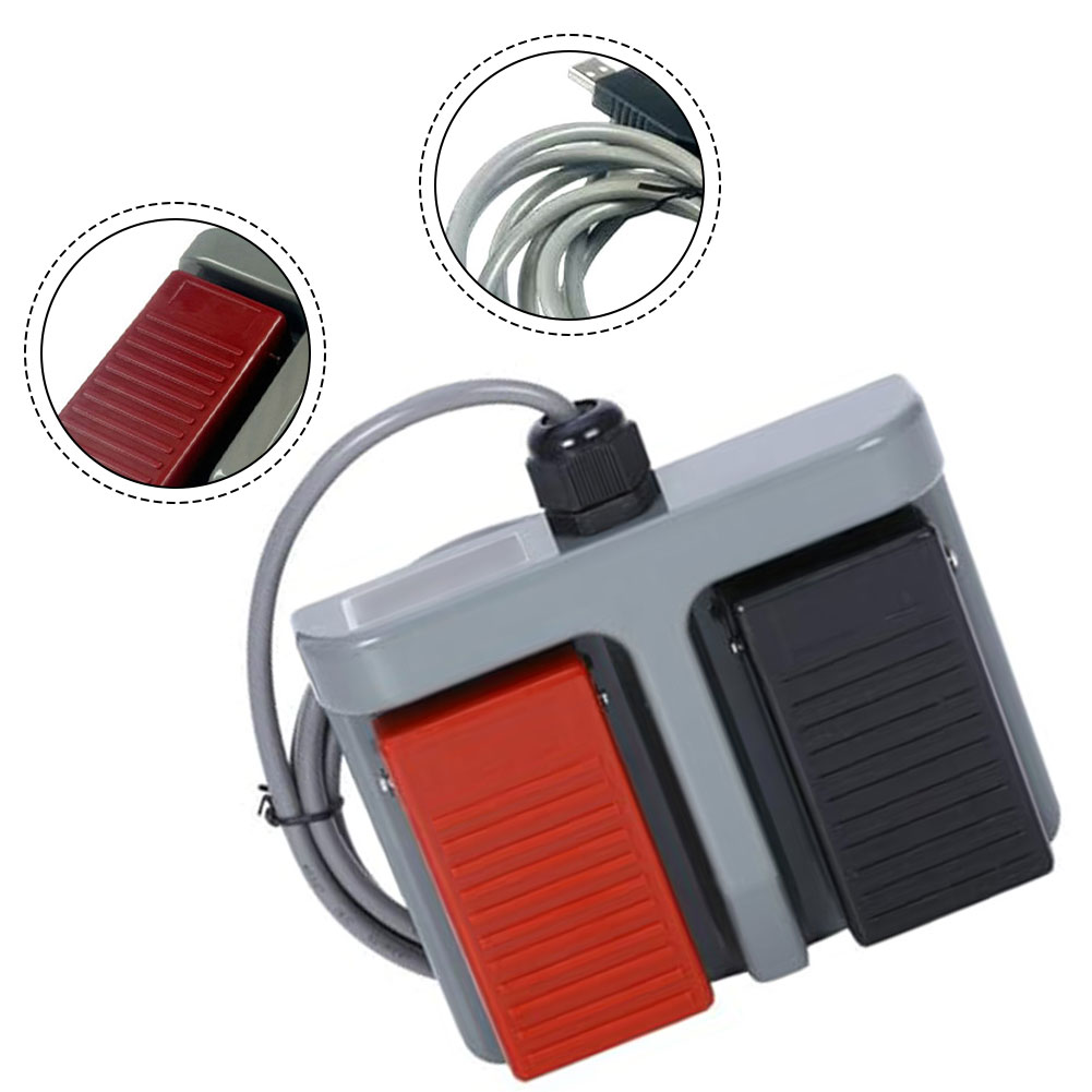 Gaming Accessories Images - MD FS-65 デュアルフットスイッチ赤黒モーメンタリペダル USB 付きゲーム画像編集および産業用制御アクセサリー用