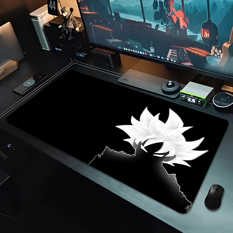 Gaming Accessories Deals - DBZ ブラックアニメマウスパッドドラゴンボール大型 PC コンピュータデスクマット抗摩耗ゲーミングマウスパッドキーボードゲーマーアクセサリーテーブルパッド