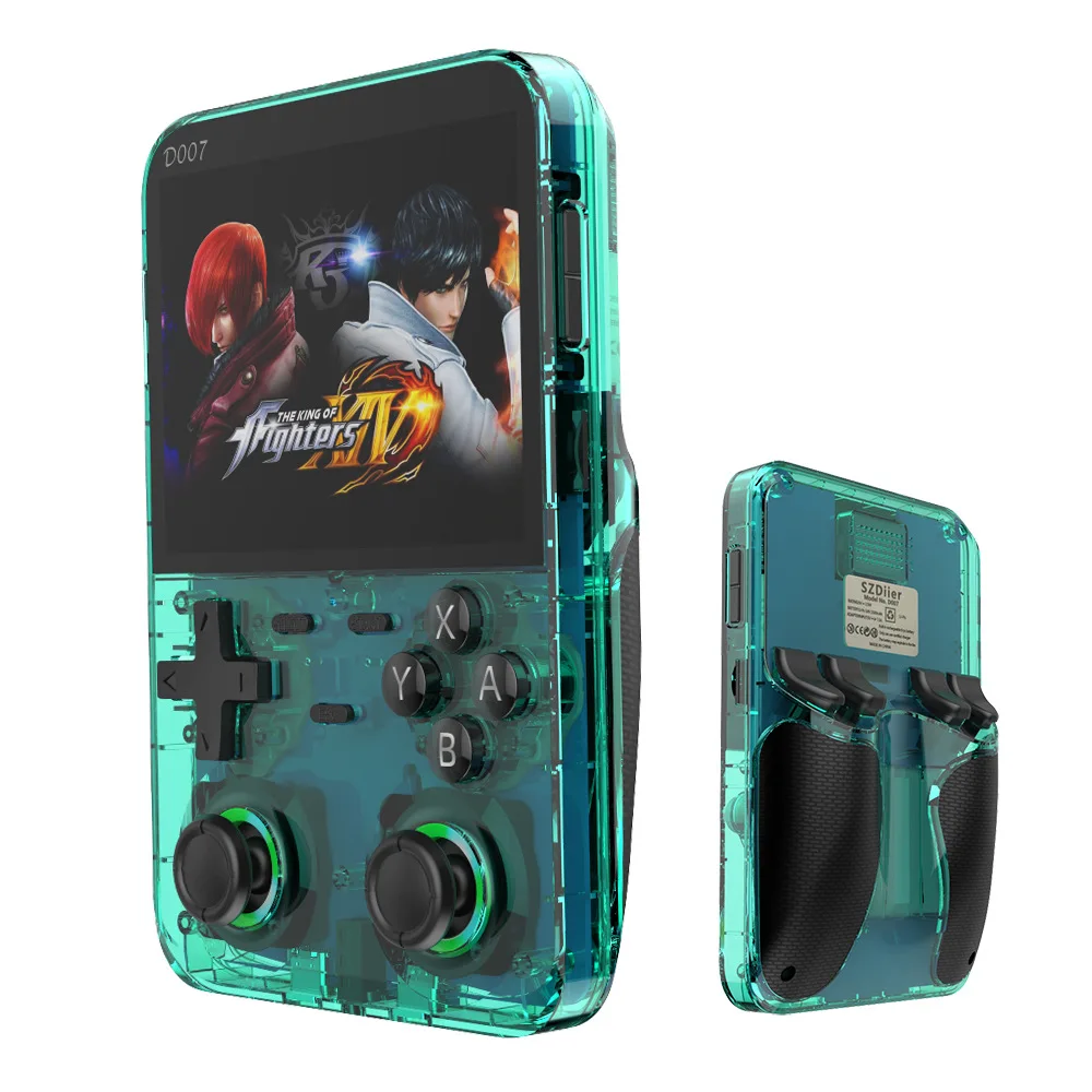 Gaming Accessories Console - D007 ポータブルビデオゲームコンソール 3.5 インチ IPS スクリーンハンドヘルドゲームプレーヤーオープンソースシステム