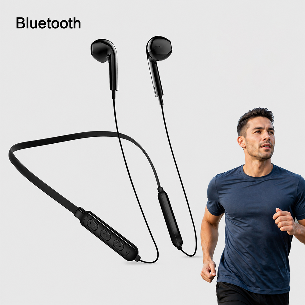 Xiaomi Gaming Accessories - スポーツフィットネスオーディオアクセサリー首掛け式BluetoothヘッドセットHDマイクiPhone Xiaomi Huawei電話用ノイズリダクションサウンド