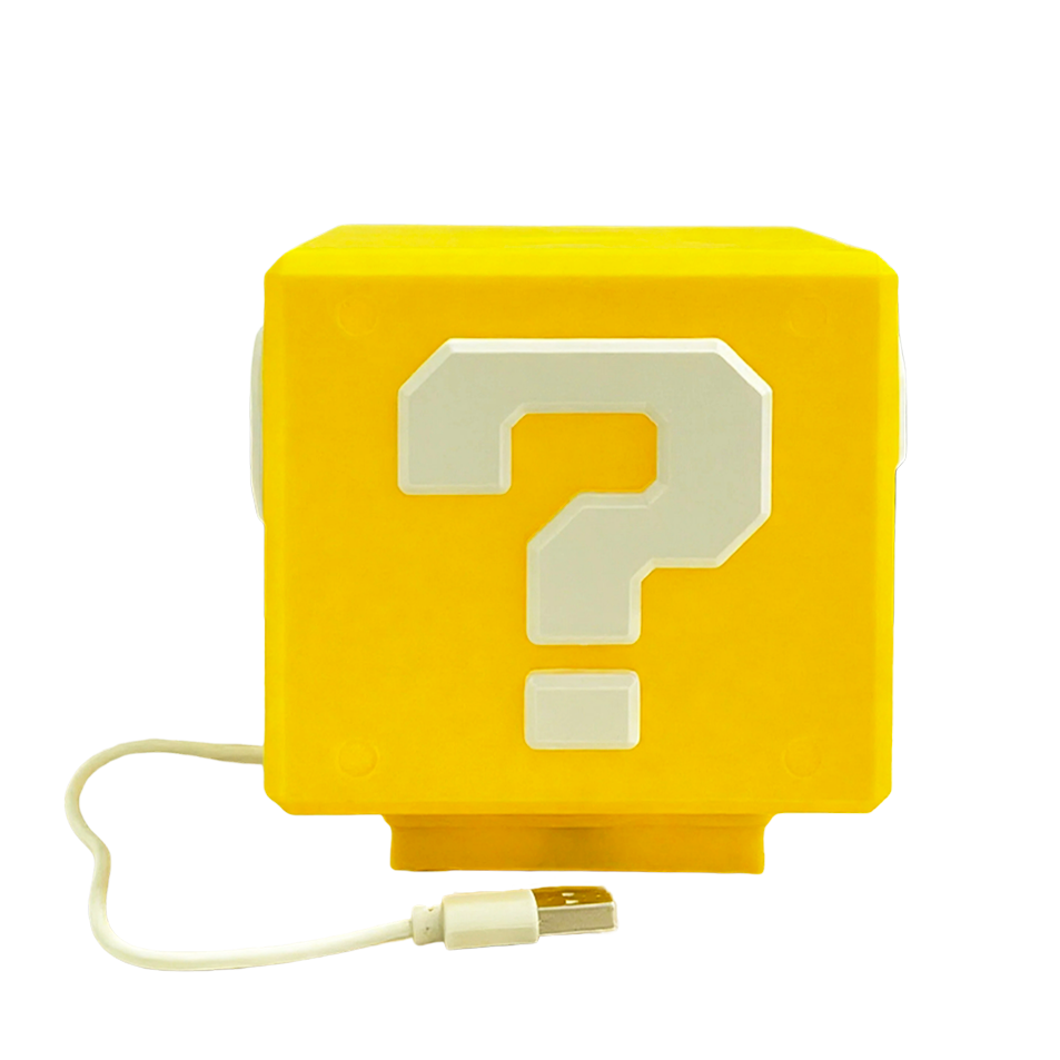 Gaming Accessories For Room - 2026年版 クエスチョンブロックランプ サウンドエフェクト付き USB給電 LEDナイトライト ゲーミングルーム装飾用