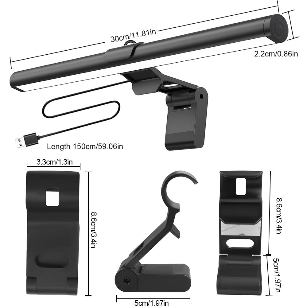 Gaming Accessories Wall Mount - デスクトップPCモニター画面吊り下げライトバーRGB雰囲気照明学習/仕事/ゲーム用画面保護ランプ