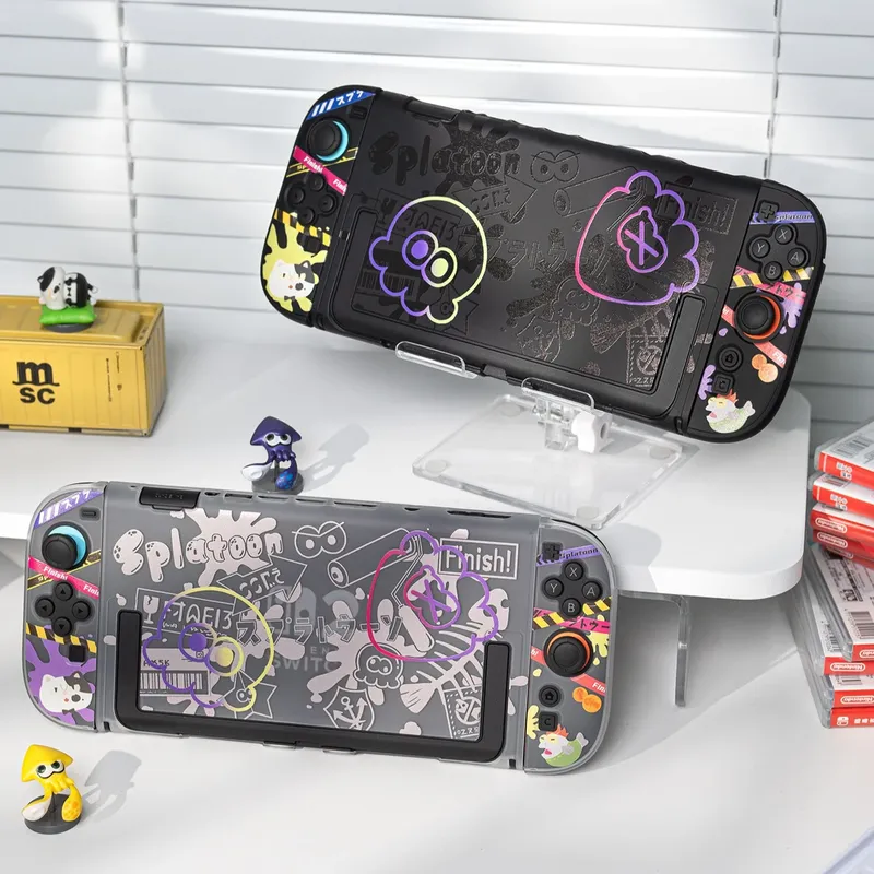 Gaming Accessories Console - アニメスイッチ保護ケース任天堂スイッチ 2/Oled スプリットコントローラーハードケースジョイコンドックカバーゲームコンソールアクセサリー
