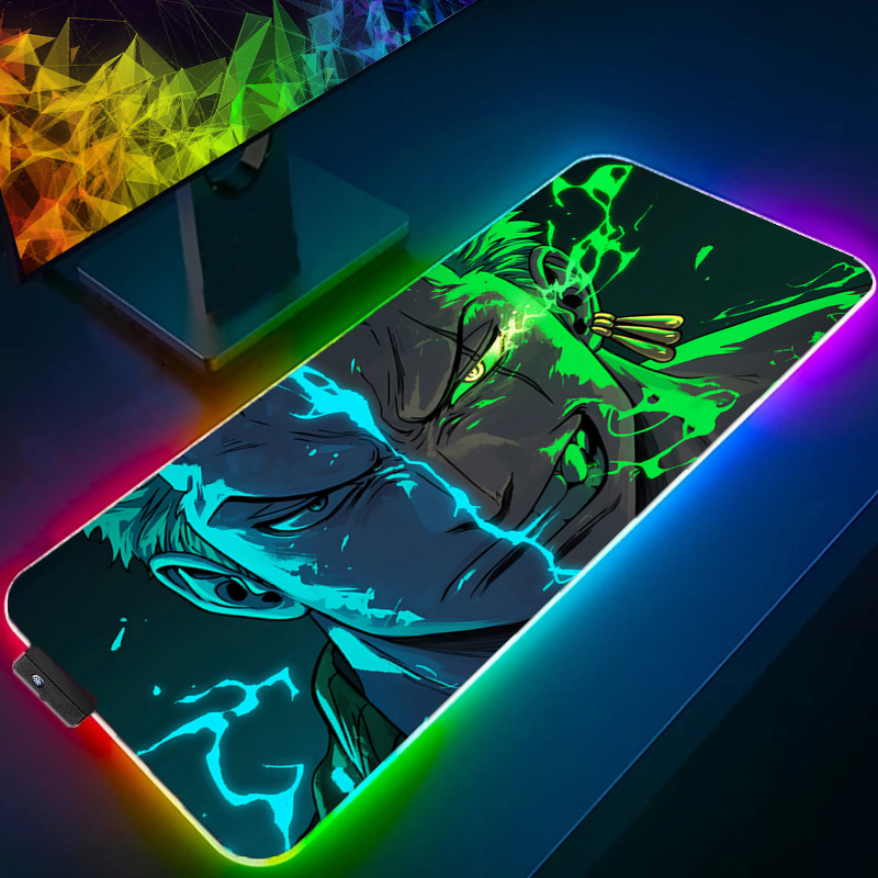 Gaming Accessories Women - ワンピースゾロマウスパッド RGB ゲームアクセサリー Gabinete ゲーマー PC