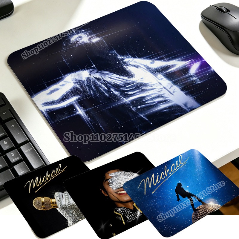 Gaming Accessories Women - ポップの王様マイケル・ジャクソンマウスパッド MJ プリントゲーミングマウスパッド女性男性ラップトップクッション滑り止めデスクパッドカジュアルホームギフト