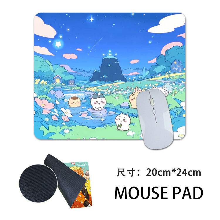 Gaming Accessories Anime - ちいかわシリーズかわいい漫画マウスパッドアニメ滑り止めマウスパッドeスポーツゲーミングテーブルマットとマウスパッドハチワレうさぎ