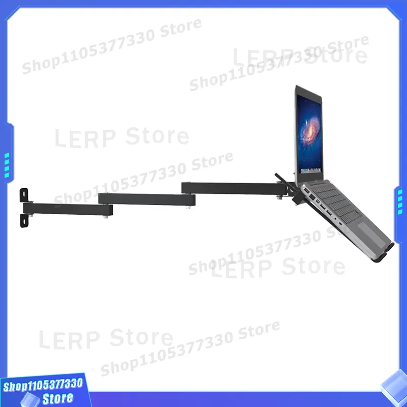 Gaming Accessories Wall Mount - 伸縮式ノートパソコン壁掛けマウント 17-27インチ 折りたたみ式 フルスポーツ コンピュータークーラーブラケット ゲーミングノートパソコン用新PCアクセサリー