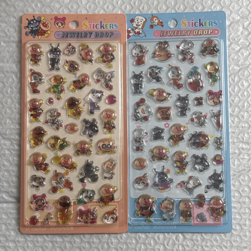 Gaming Accessories Anime - かわいいアンパンマン 3D レリーフステッカー創造性漫画クリスタルステッカー Diy 電話ケースコンピュータスクラップブック友人の誕生日プレゼントのおもちゃ