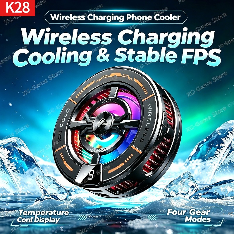 K28 磁気半導体電話クーラー ワイヤレス高速充電器冷却ラジ - Gaming Accessories For Room のレビューと価格