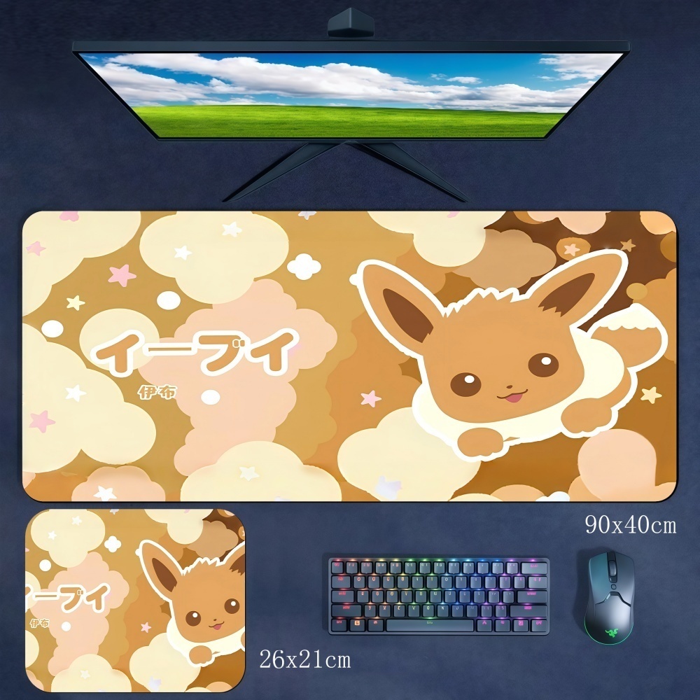 高画質アニメのかわいいポケモン大型ラバーマウスパッド、ゲーミ - Gaming Accessories Images のレビューと価格