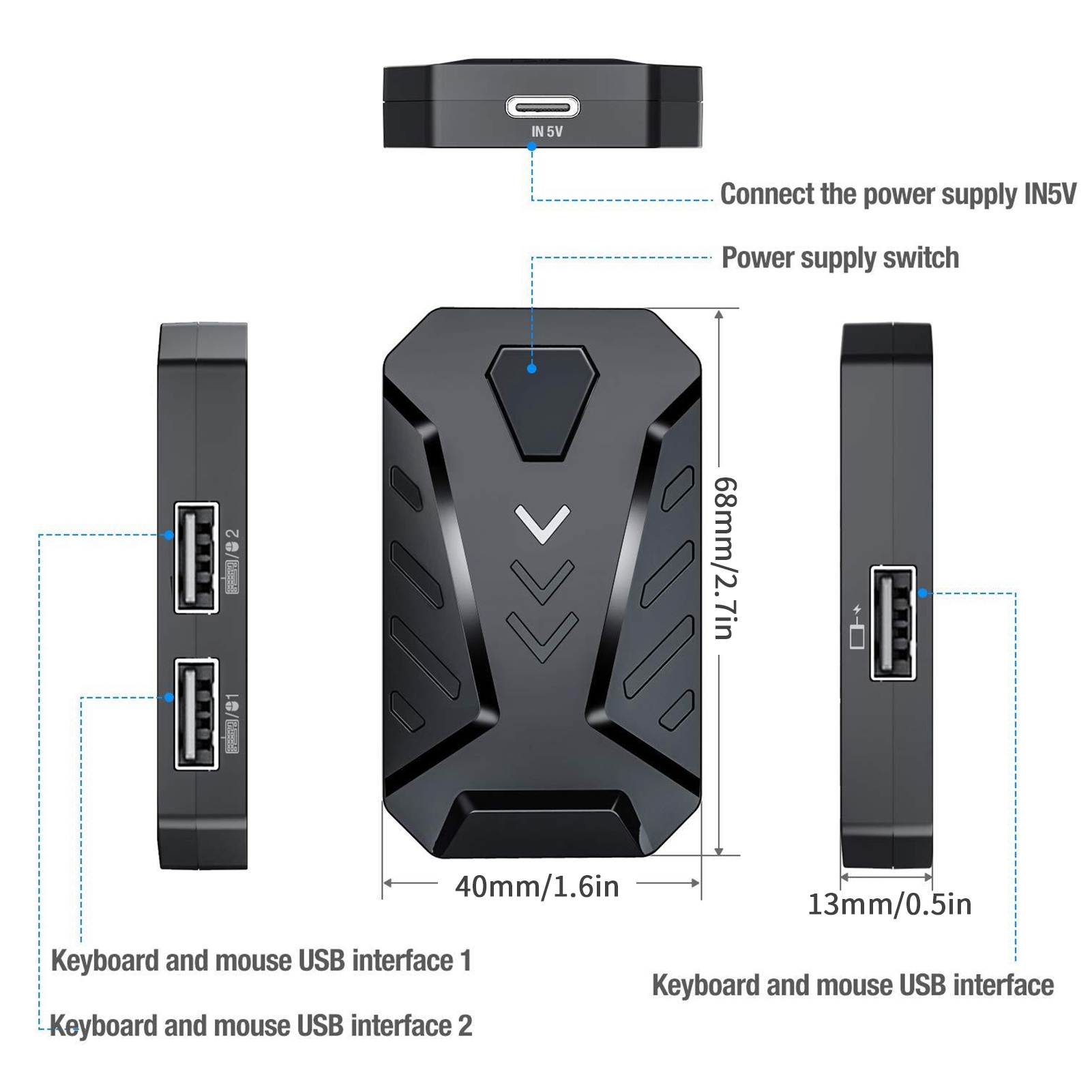 ゲーミングキーボードマウスコンバーターアダプター Andro - Xiaomi Gaming Accessories のレビューと価格