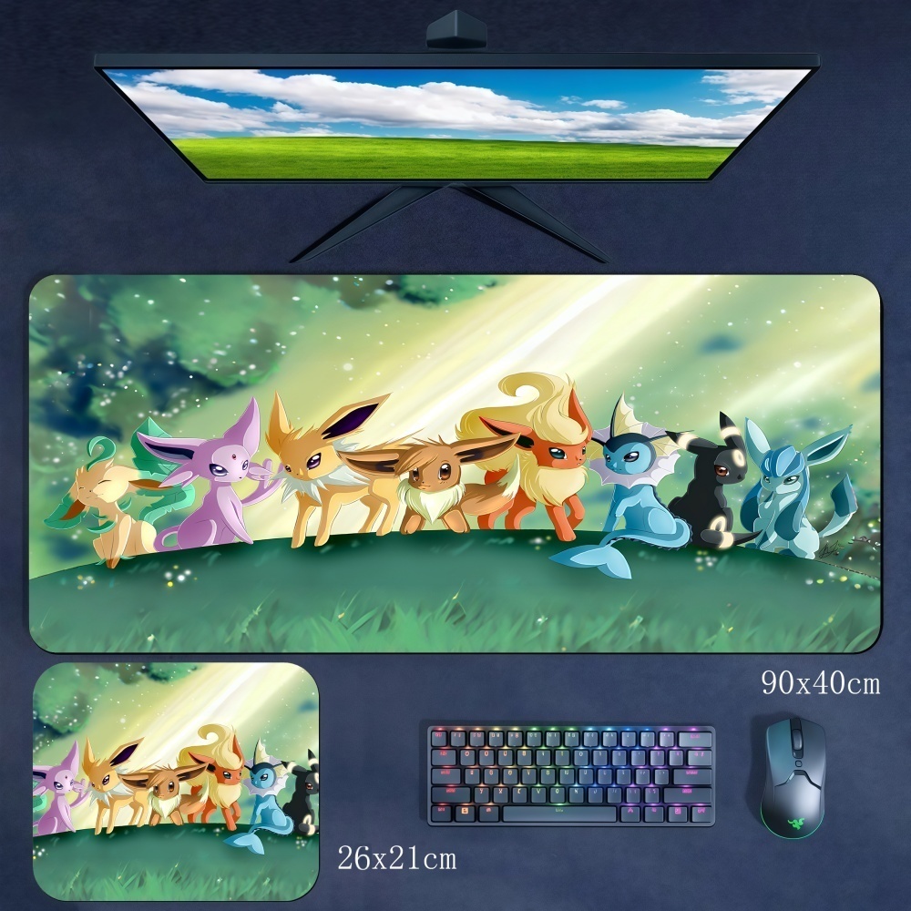 高画質アニメのかわいいポケモン大型ラバーマウスパッド、ゲーミ - Gaming Accessories Images のレビューと価格